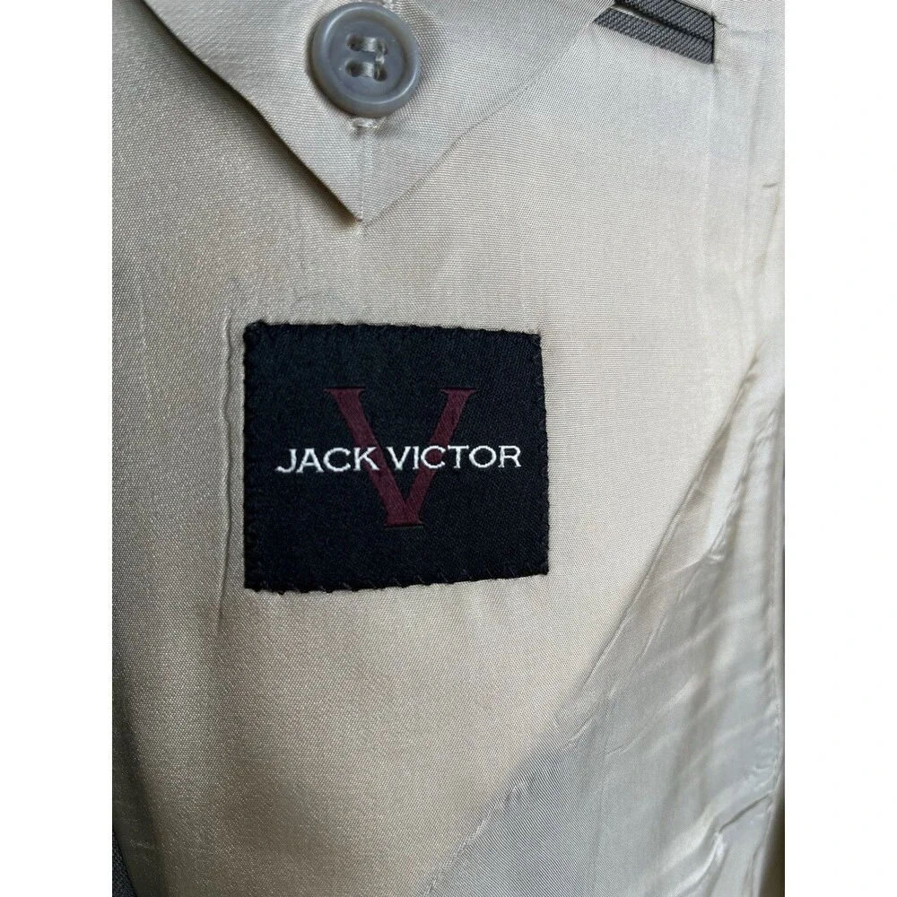 JACK VICTOR Mens 44R Blazer Sport Coat Casual Jacket Two Button Wool Suit